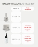 NAILSOFTHEDAY No stress top no wipe - błyszczący top bez lepkiej warstwy i bez filtru UV, ODPORNY NA ZADRAPANIA, 10 ml