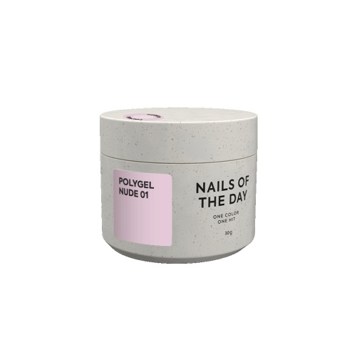 NAILSOFTHEDAY Polygel nude 01 - bezowo-różowy akrylożel, 30 g