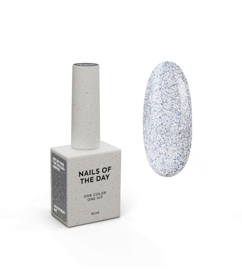 NAILSOFTHEDAY Reflective top Holographic - top z holographiczną drobinką odblaskową bez lepkiej warsztwy, 10 ml