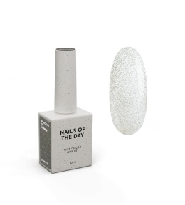 NAILSOFTHEDAY Reflective top Shimmer - top ze złotą drobinką odblaskową bez lepkiej warsztwy, 10 ml