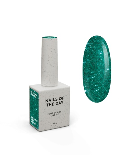 NAILSOFTHEDAY Verde Gel Polish - deep green gel polish with a reflective particle, 10 ml