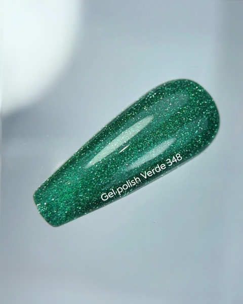 NAILSOFTHEDAY Verde Gel Polish - deep green gel polish with a reflective particle, 10 ml