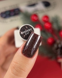 NAILSOFTHEDAY Whiskey Gel Polish - brown gel polish with a reflective particle, 10 ml