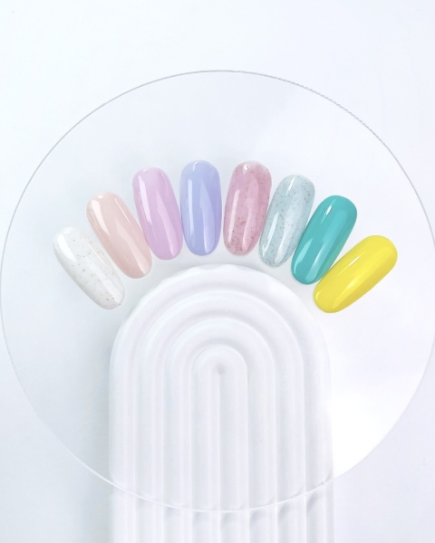 NAILSOFTHEDAY Whistledown Gel Polish - pink gel polish with gold flakes, 10 ml