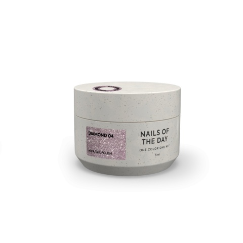 NAILSOFTHENIGHT Diamond Premium gel/gel polish 04 - różowo-złoty z metalowymi płatkami lakier hybrydowy, 5 ml