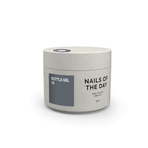 NAILSOFTHEDAY Bottle gel 16 - kryjący szary żel do wzmocnienia i naprawy, 30 ml