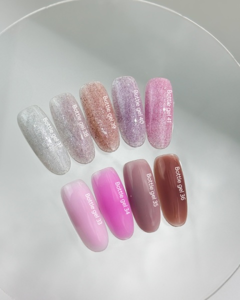NAILSOFTHEDAY Bottle gel 40 - fioletowy żel do wzmocnienia z efektem "flash", 10 ml