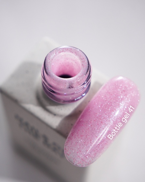 NAILSOFTHEDAY Bottle gel 41 - różowy żel do wzmocnienia z efektem "flash", 10 ml