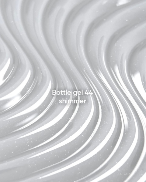 NAILSOFTHEDAY Bottle gel 44 - biały ze srebrną drobinką żel do wzmocnienia paznokci, 10 ml
