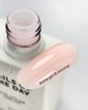 NAILSOFTHEDAY Bottle gel 45 - beżowy ze srebrną drobinką żel do wzmocnienia paznokci, 10 ml