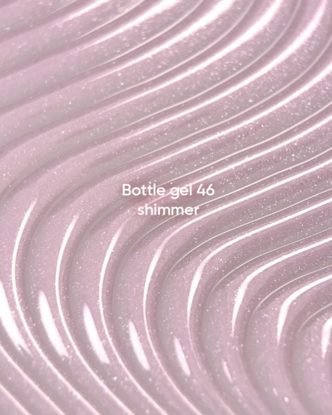 NAILSOFTHEDAY Bottle gel 46 - jasnoróżowy ze srebrną drobinką żel do wzmocnienia paznokci, 10 ml