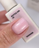 NAILSOFTHEDAY Bottle gel 46 - jasnoróżowy ze srebrną drobinką żel do wzmocnienia paznokci, 10 ml