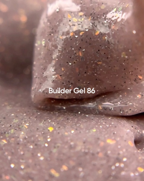 NAILSOFTHEDAY Builder gel 86 - ciepły nudowy żel budujący z opalowym polyskiem oraz drobinką odblaskową, 15 ml