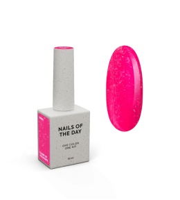 NAILSOFTHEDAY Color of the Month August 2026 Chrin - malinowo-jagodowy lakier hybrydowy z płatkami, 10 ml