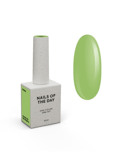 NAILSOFTHEDAY Color of the Month May 2026 Young - seledynowy lakier hybrydowy, 10 ml