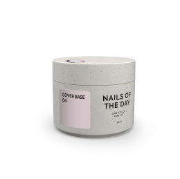 NAILSOFTHEDAY Cover base 04 - półprzezroczysta pudrowo-różowa baza hybrydowa, 30 ml
