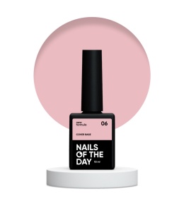 NAILSOFTHEDAY Cover base 06 - półprzezroczysta nudowo-brzoskwiniowa baza hybrydowa, 10 ml