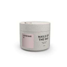 NAILSOFTHEDAY Cover base 11 - półprzezroczysta delikatny nude baza hybrydowa, 30 ml