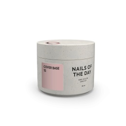 NAILSOFTHEDAY Cover base 15 - kryjąca naturalna baza hybrydowa, 30 ml