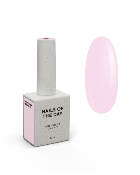 NAILSOFTHEDAY French Gel Polish 01 - mlecznoróżowy lakier hybrydowy, 10 ml