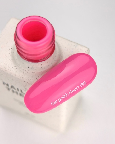 NAILSOFTHEDAY Heart Gel Polish 196 - neonowy różowy lakier hybrydowy, 10 ml