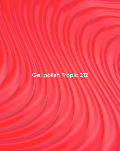 NAILSOFTHEDAY Tropic Gel Polish 212 - neonowy koralowo-czerwony lakier hybrydowy, 10 ml